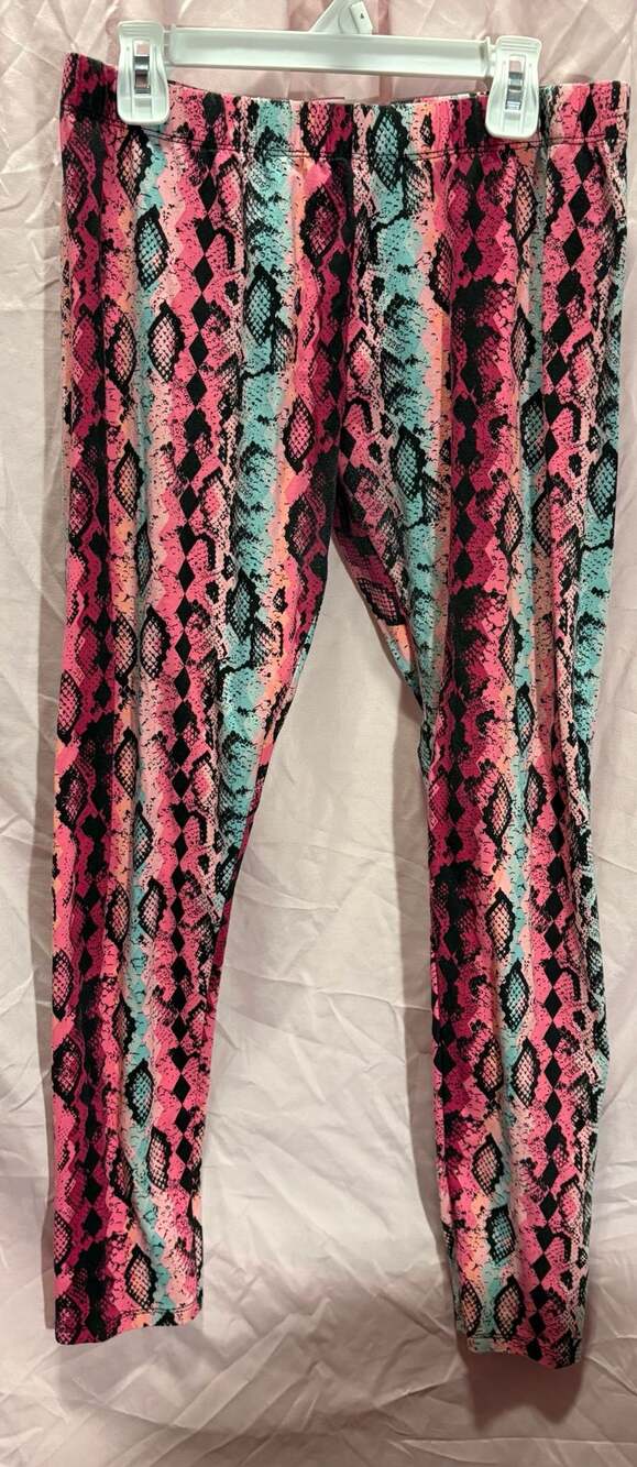 No Boundaries Multicolor Snakeskin Print Leggings Size L (11-13)